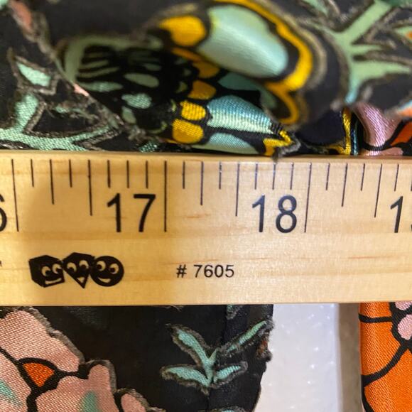 Alice + Olivia Black Velvet Burnout Paisley Blouse Size XS - Picture 4 of 6